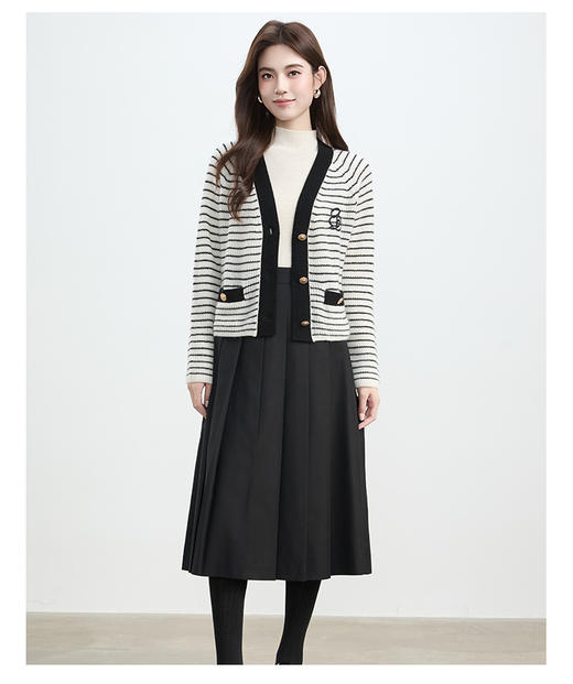 VogoPetite	绣花条纹开衫100%山羊绒	BP133F1511 商品图7