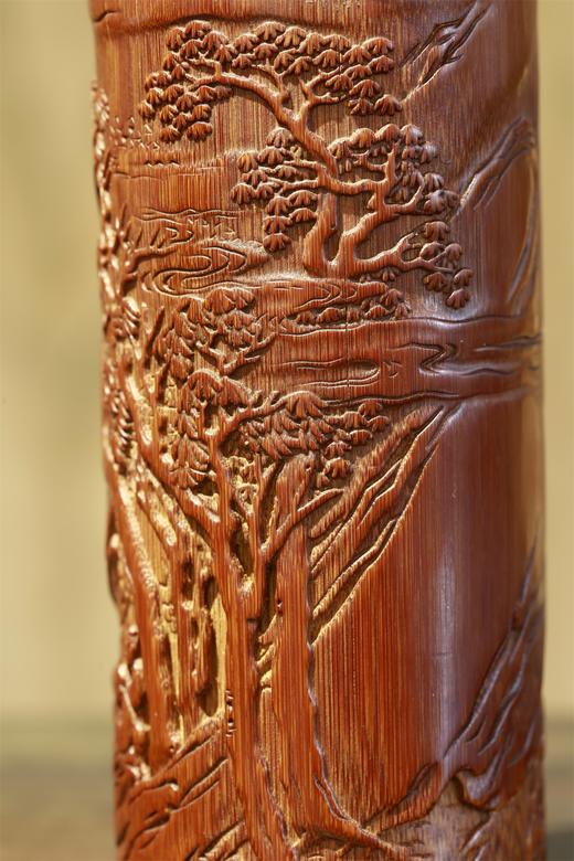 山行诗°竹雕小笔筒 商品图8