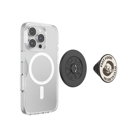 【快餐秘密俱乐部】俱乐部主理人·MagSafe圆啪嗒 泡泡骚 x Jordan Howlett MAGSAFE磁吸手机气囊支架 Round圆啪嗒系列 黑色 商品图3