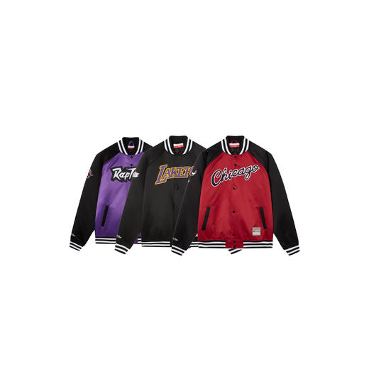 Mitchell&ness NEW VINTAGE夹克 NBA生活系列秋冬美式复古缎面夹克运动外套男 商品图0