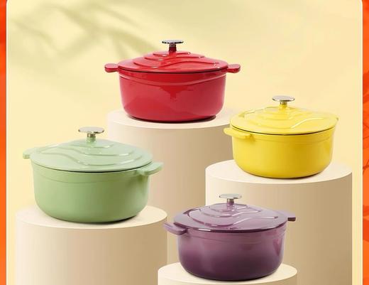 归.禾器梯田珐琅炖锅 24CM 商品图0