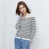 VogoPetite	黑白条纹POLO领开衫100%山羊绒	BP133F1602 商品缩略图3