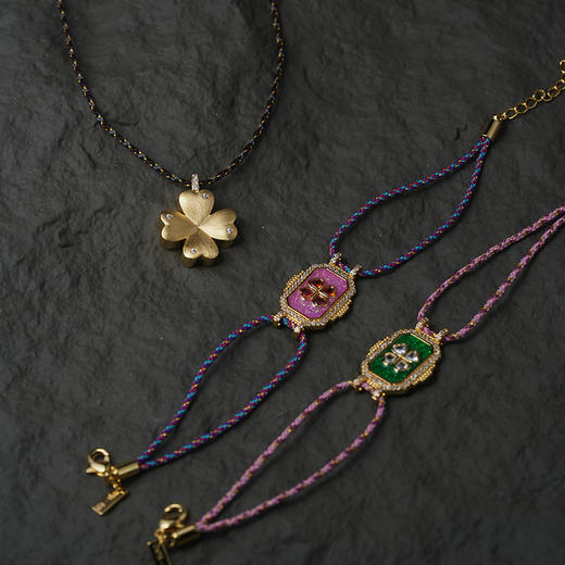 北京仓｜MYA-BAY-GREEN TREFLE BOHEME-守护符 四叶草 手链 ［比利时设计师］ 商品图3