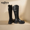 Safiya/索菲娅2025秋冬V口高筒小个子粗跟厚底百搭显脚瘦骑士靴SFD4117080 商品缩略图2