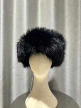 Yves Salomon - HEADBAND FOX - BLACK - 配件 - 头带 - 黑色