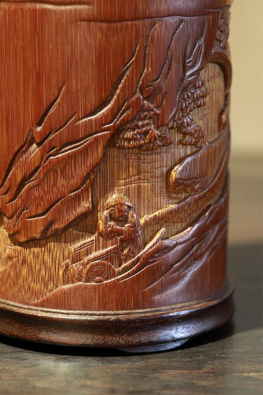 山行诗°竹雕小笔筒 商品图7