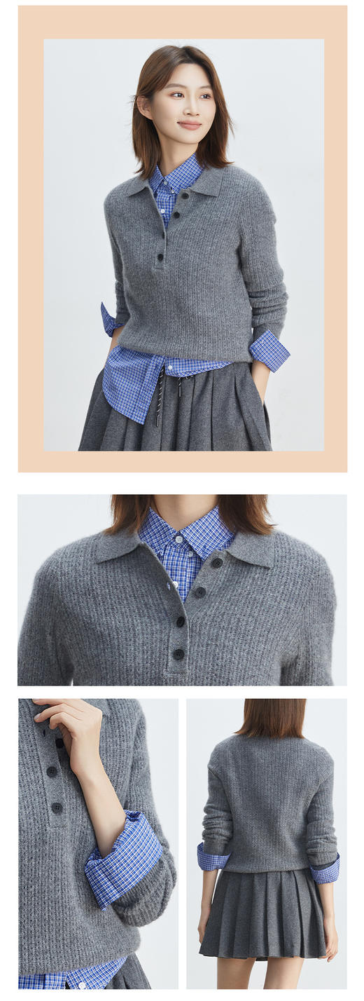VogoPetite	POLO领气质毛衫100%山羊绒	BP133F1605 商品图6