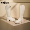 Safiya/索菲娅2025秋冬V口高筒小个子粗跟厚底百搭显脚瘦骑士靴SFD4117080 商品缩略图6
