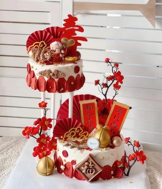 【悬浮福如东海2】叮当CAKE祝寿蛋糕-鲜果奶油蛋糕 商品图0