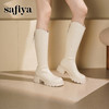Safiya/索菲娅2025秋冬V口高筒小个子粗跟厚底百搭显脚瘦骑士靴SFD4117080 商品缩略图8