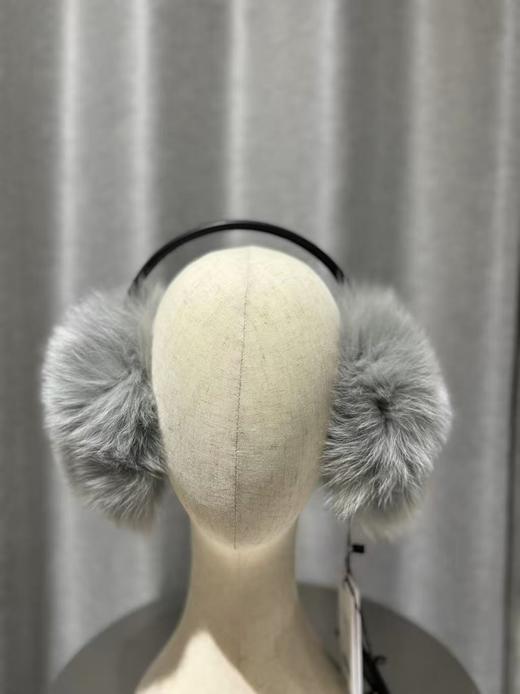 Yves Salomon - EARWARMER FOX - VANCOUVER - 配件 - 耳罩 - 浅蓝灰 商品图0