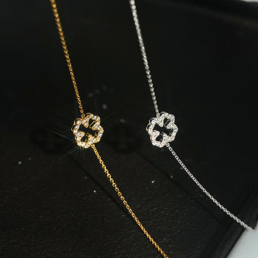 北京仓｜Skultuna-Pavé-金色 四叶草 密钻 手链［瑞典设计师］ 商品图9