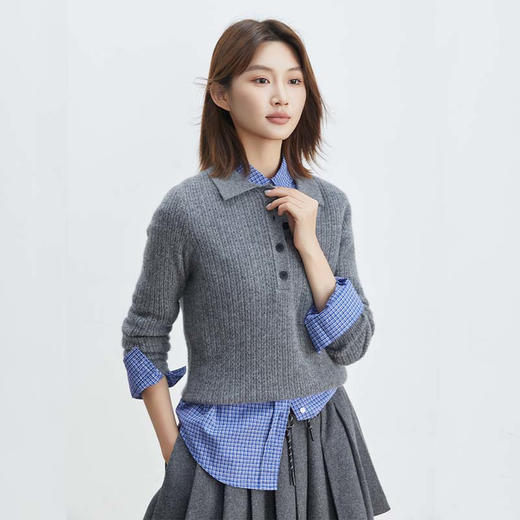 VogoPetite	POLO领气质毛衫100%山羊绒	BP133F1605 商品图4