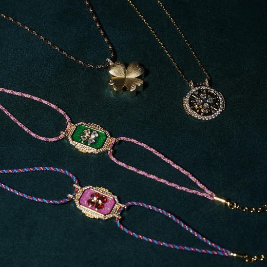 北京仓｜MYA-BAY-GREEN TREFLE BOHEME-守护符 四叶草 手链 ［比利时设计师］ 商品图4