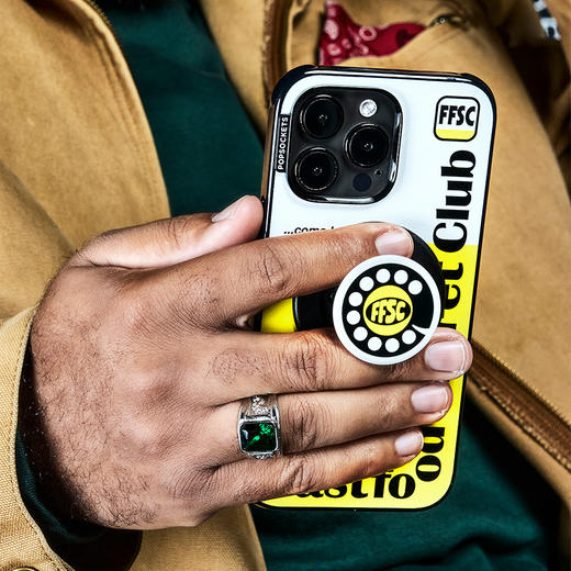 【快餐秘密俱乐部】快餐热线·MagSafe圆啪嗒 泡泡骚 x Jordan Howlett MAGSAFE磁吸手机气囊支架 Round圆啪嗒系列 黄色 商品图1