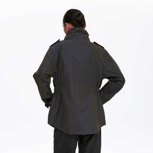 oneup双色纱口袋拉链中长外套 商品图4