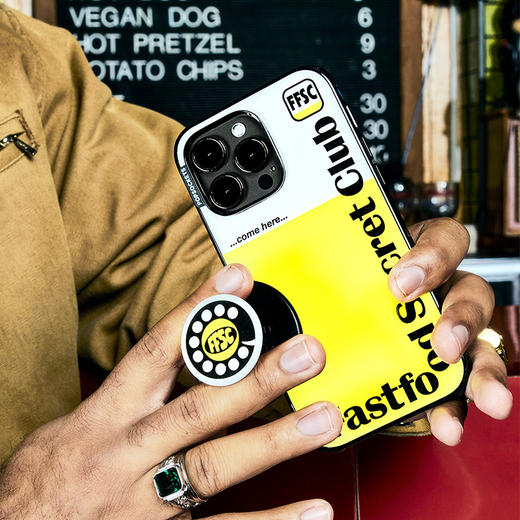 【快餐秘密俱乐部】黄白撞色 泡泡骚 x Jordan Howlett POPCASE手机壳 MagSafe Popcase磁吸款 黄色 iPhone17/16/15/14 商品图1