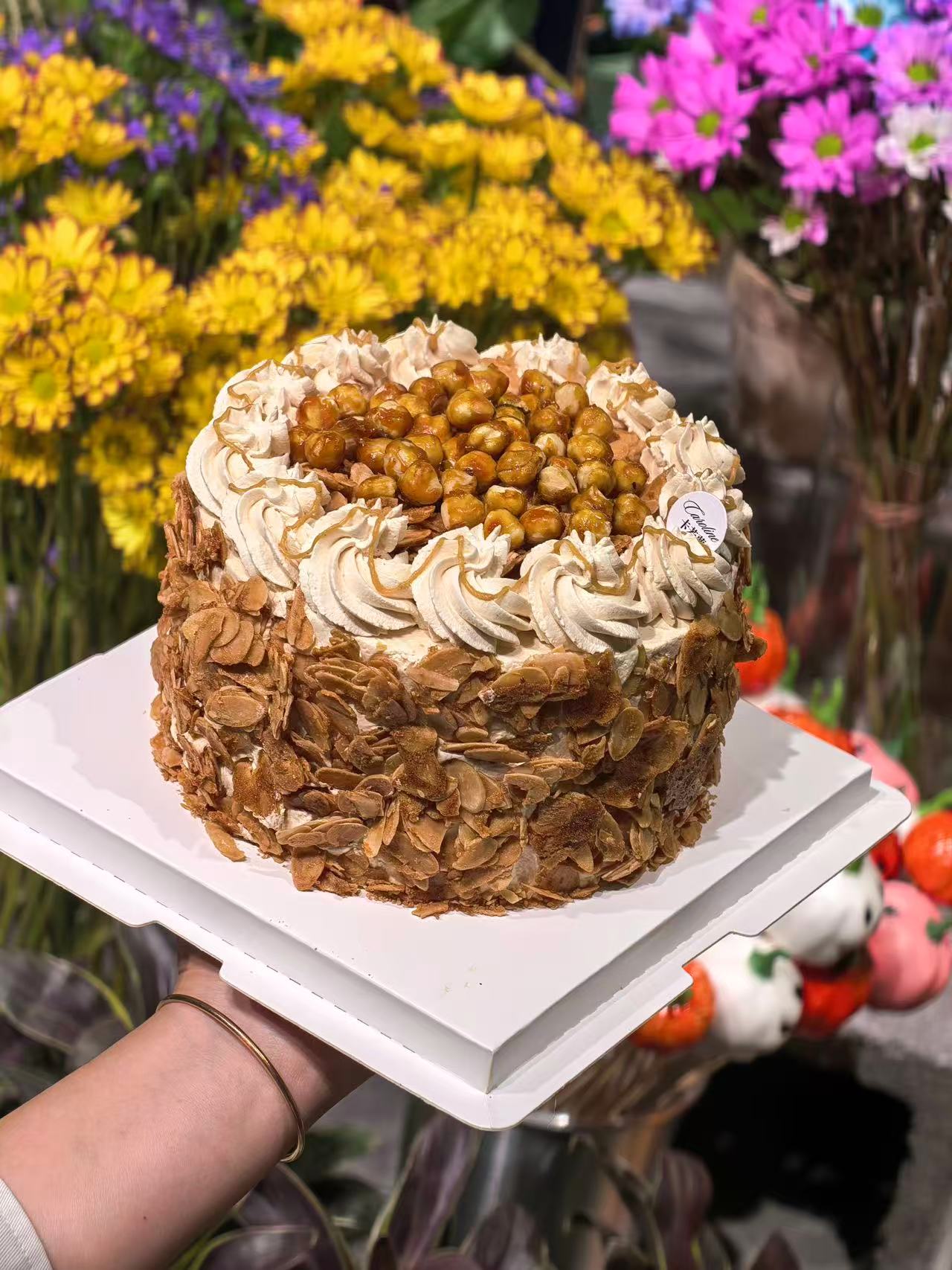 生日蛋糕——焦糖杏仁榛果蛋糕