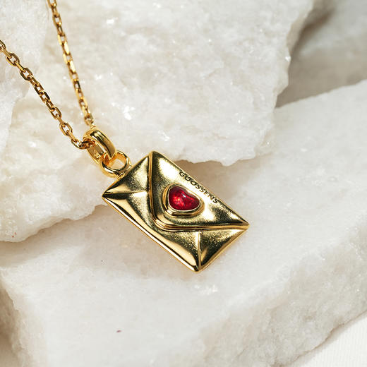 北京仓｜Goossens Paris-Talismans-金色 信封 项链［法国设计师］ 商品图1