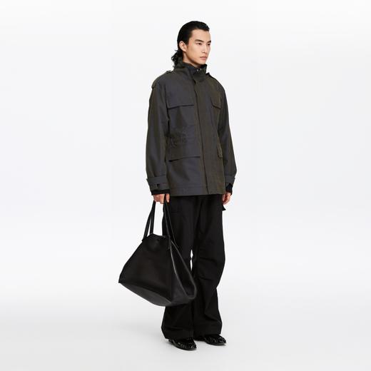 oneup双色纱口袋拉链中长外套 商品图7