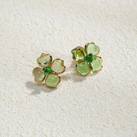 北京仓｜Gripoix Paris-Pop Glamour-浅绿色 耳环［法国设计师］
