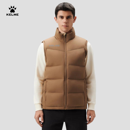 卡尔美马甲男运动秋季新款足球跑步训练棉坎肩背心加厚外套8261MJ1007 商品图2