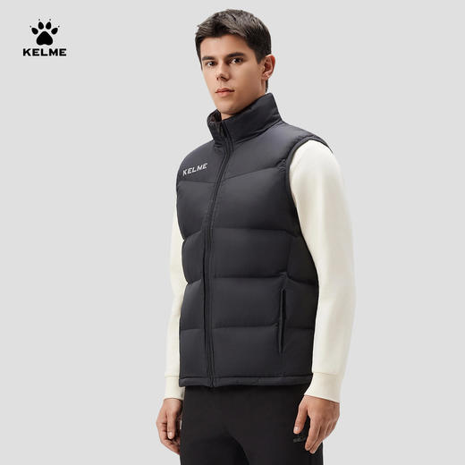 卡尔美马甲男运动秋季新款足球跑步训练棉坎肩背心加厚外套8261MJ1007 商品图3