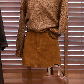 【部分现货】良木礼山羊反绒面短裙（Q259160）