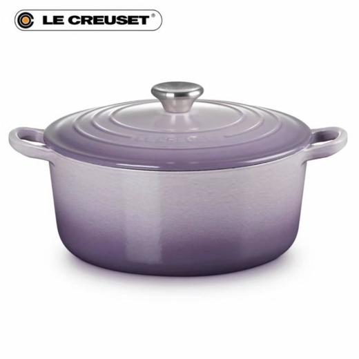 酷彩珐琅铸铁锅22cm圆形锅鸢尾紫 商品图0