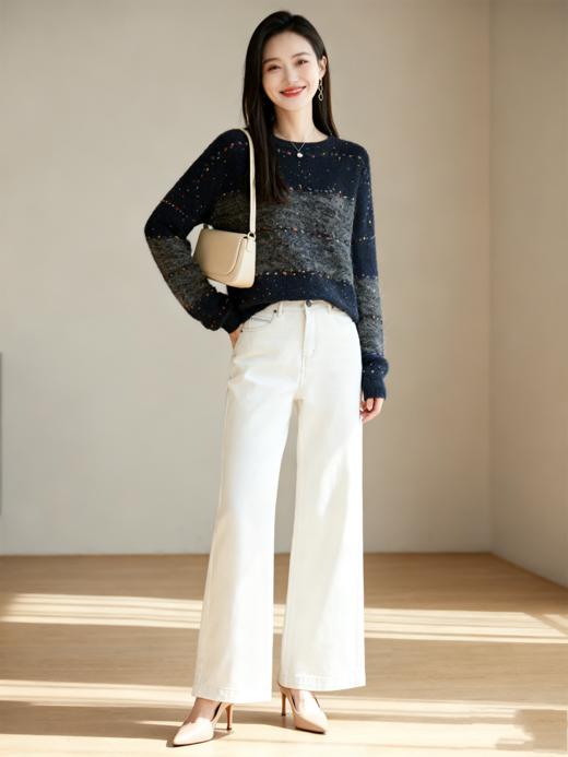 臣禾	【亮片条纹衫】慵懒套头针织衫	JZ253091275 商品图5