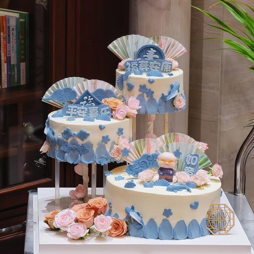 【悬浮蓝色妖姬福寿安康】叮当CAKE祝寿蛋糕-鲜果奶油蛋糕 商品图0