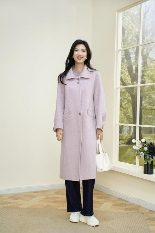 预售 臣禾	【花苞袖口大衣】翻领中长款毛呢外套	JZ254080581 商品图6