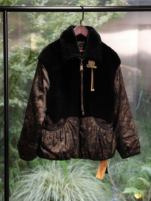 盛唐婧 | 轻奢老钱风香云纱拼羊毛外套 商品图7