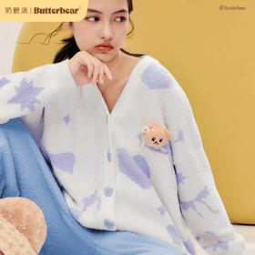 黄油小熊联名[音乐熊开襟套装]睡衣松弛感保暖秋冬居家