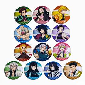 鬼灭之刃 全集中展 限定纪念吧唧 徽章13包/盒 国谷