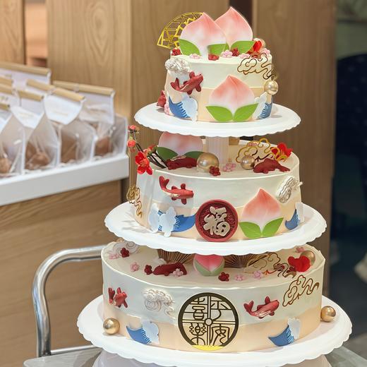 【三层鱼龙腾跃】创意蛋糕-鲜果奶油蛋糕 商品图0