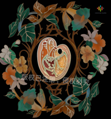 心脏调色盘徽章胸针