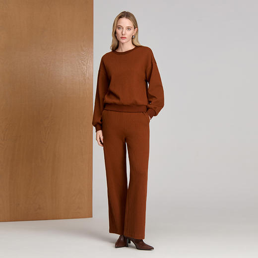 EITIE爱特爱圆领罗纹套头设计保暖舒适直身版型简洁好穿搭冬季保暖小上衣8413105 商品图1