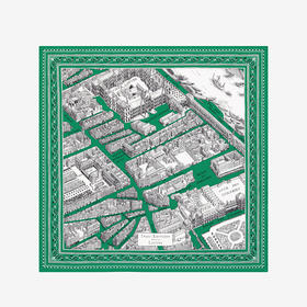 订购6周到｜Inoui Editions-65 LOUVRE-卢浮宫 绿色 方巾［法国设计师］