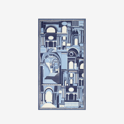 订购6周到｜Inoui Editions-100 ARCHITECTURE-建筑 蓝色 围巾［法国设计师］ 商品图0