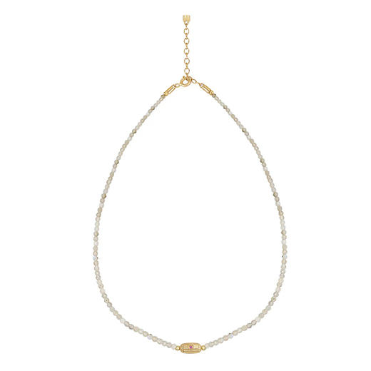 北京仓｜Dorothee sausset-Rakhi Lola-拉长石 粉色碧玺 项链［法国设计师］ 商品图1