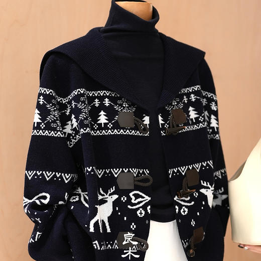 【部分现货】良木礼山羊绒翻领开衫（Q2593311） 商品图1