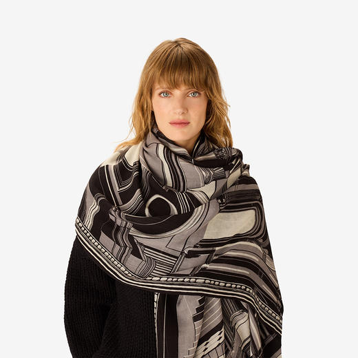 北京仓｜Inoui Editions-100 ARCHITECTURE-建筑 黑色 围巾［法国设计师］ 商品图1