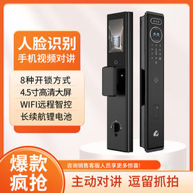 【石家庄】【万嘉】WF536AI 3D人脸识别；半导体指纹技术一握即开；6种开门方式（指纹，密码，卡片，钥匙，临时密码）。