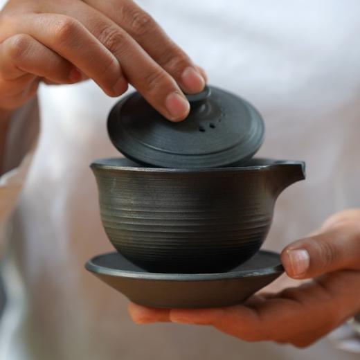 黑陶禅意盖碗套装 商品图1