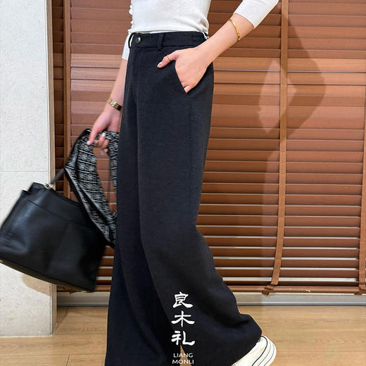 【特价不退换】【预售7天】良木礼羊毛直筒裤（Q25101273） 商品图0