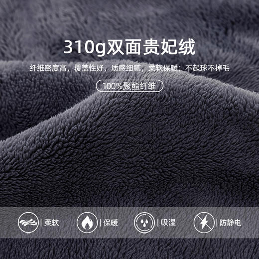 【换季出清】【软绵绵贵妃绒】自然醒「慵懒时光」男士纯色睡衣冬季珊瑚绒韩版连帽秋冬季可外穿家居服JLM 商品图9