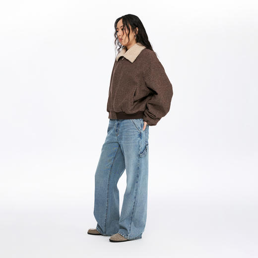 oneup羊毛格子呢羊羔拉链棉服（男女同款） 商品图9