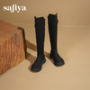 Safiya/索菲娅2025英伦风过膝不掉筒百搭粗跟增高弹力瘦瘦长靴SFD4117275 商品缩略图1