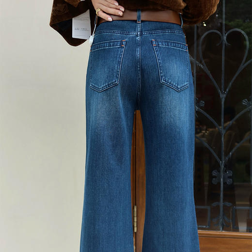 【预售7天/加绒】良木礼微喇牛仔裤（腰带）大蓝牛（2848） 商品图3